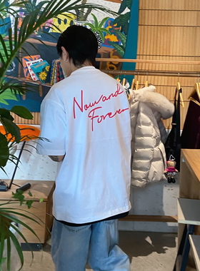 INTENSE 悬浮感CleanfitT恤男士夏季薄款100纯棉短袖松弛感穿搭