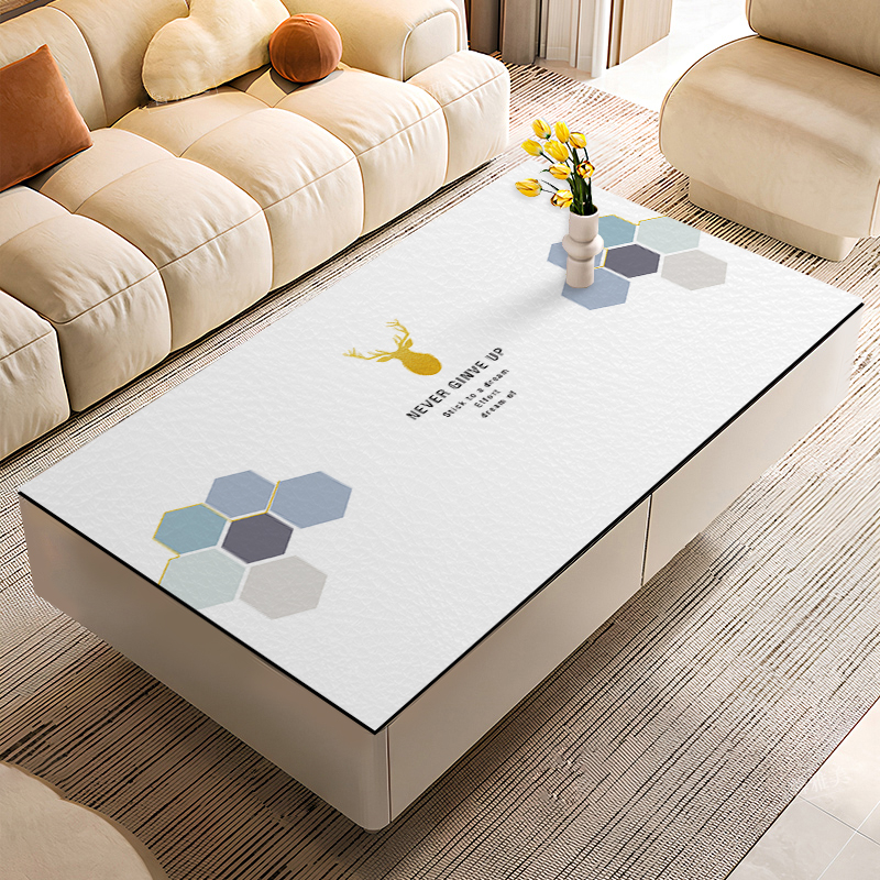 客厅长方形茶几垫桌布小清新免洗餐桌桌垫硅胶防水防油防烫可裁剪