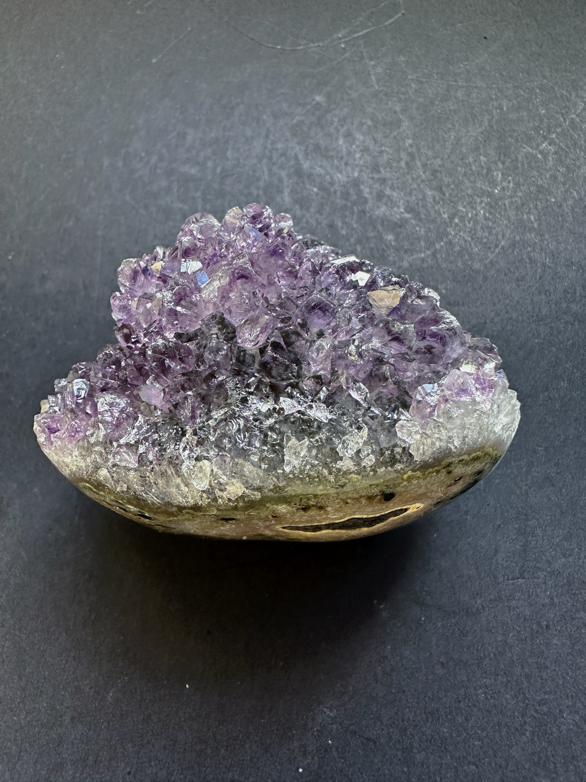 天然水晶紫水晶晶花 155g 66x44x46mm