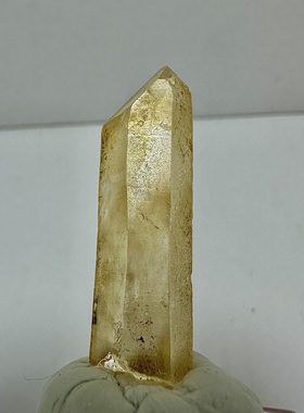 天然喜马水晶高频高能水晶资料库水晶黄金喜马 10x10x39mm 8g