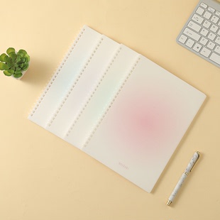 晨光meeboki软线圈笔记本不硌手B5螺旋本60页横线双倍速滑XB5656
