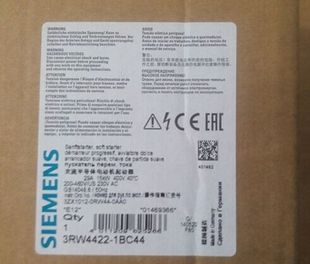 1BC44软启动3RW4422 西门子3RW4422 1BC44电机控制保护器软起动询