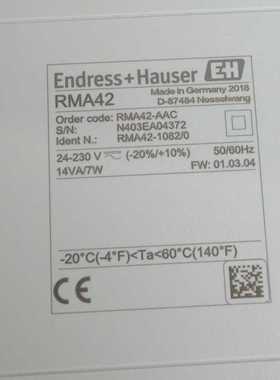 @E+H RMA42-AAC 恩德斯豪斯全新隔离信号转换器 RMA42询价