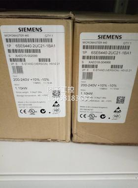 ！6SE6440-2UC21-1BA1原装MM440变频器220V 1.1KW6SE64402UC211BA