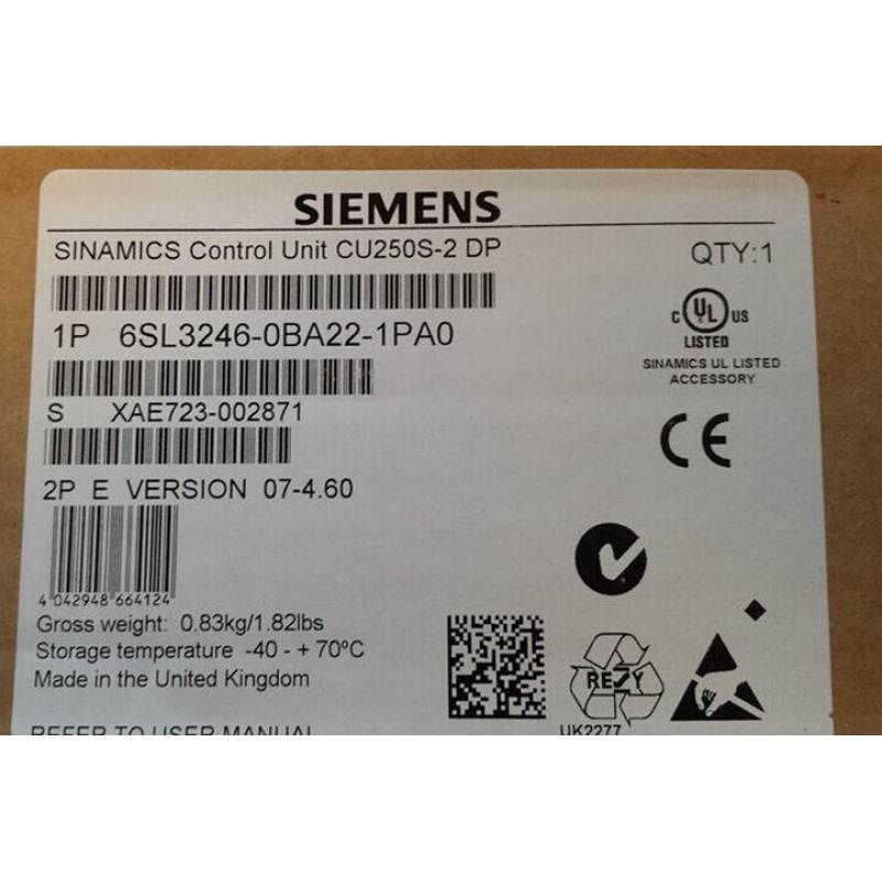 西门子G120控制单元CU250S-2全新现货DP变频器6SL3246-0BA22-1PA0
