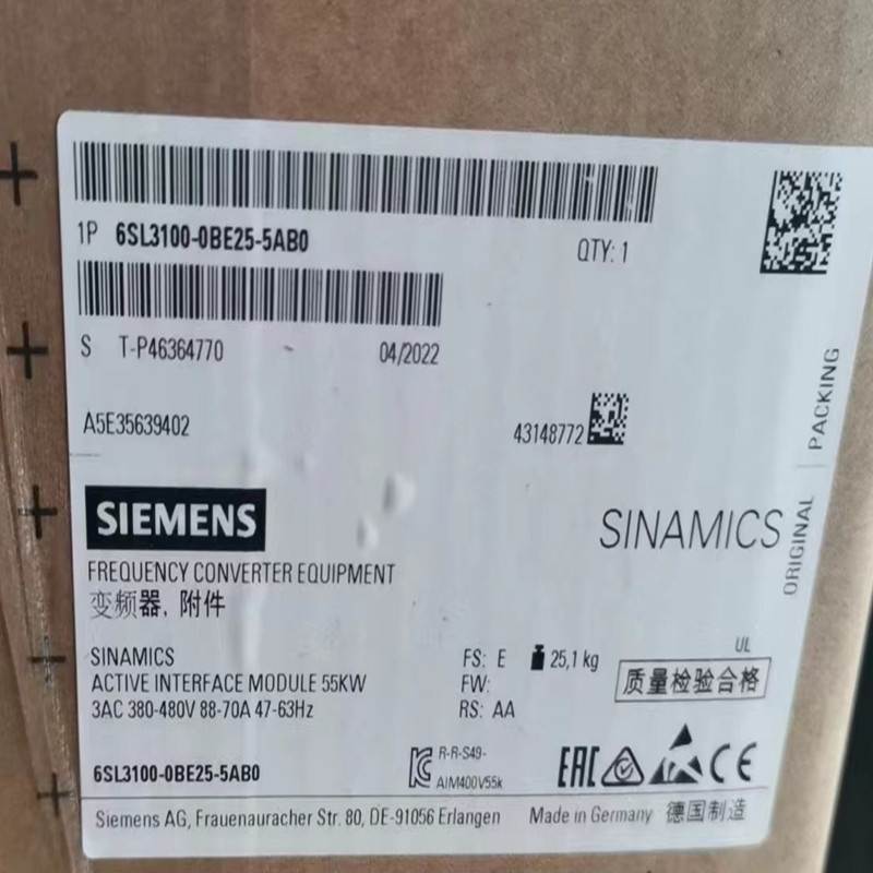 西门子电源模块6SL3100-0BE21/23/25/28/31/-0AB0-2AB0-5AB0-6AB0
