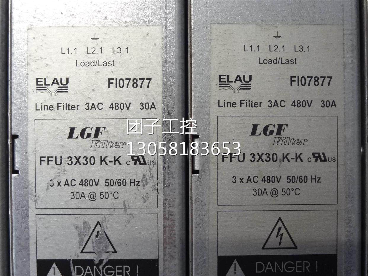 ￥进口拆机 ELAU 伺服电机电源滤波器F107877 380V 30A 现货 询价