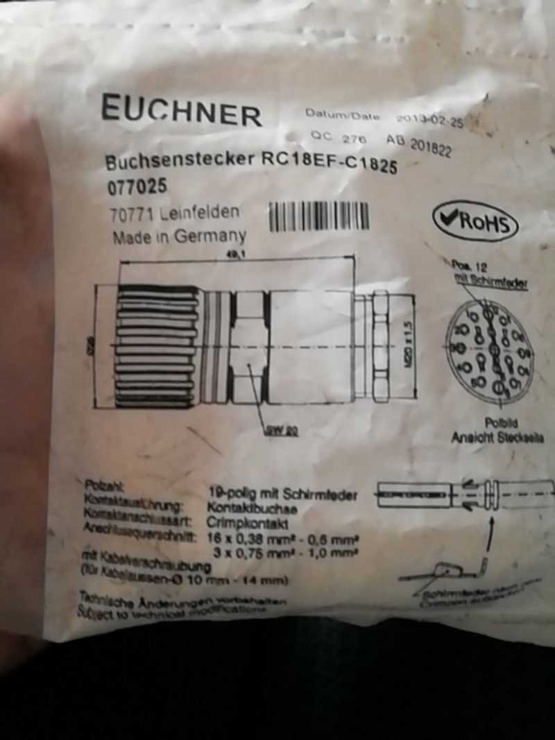 $EUCHNER安士能RC18EF 074616电缆接头073290询价