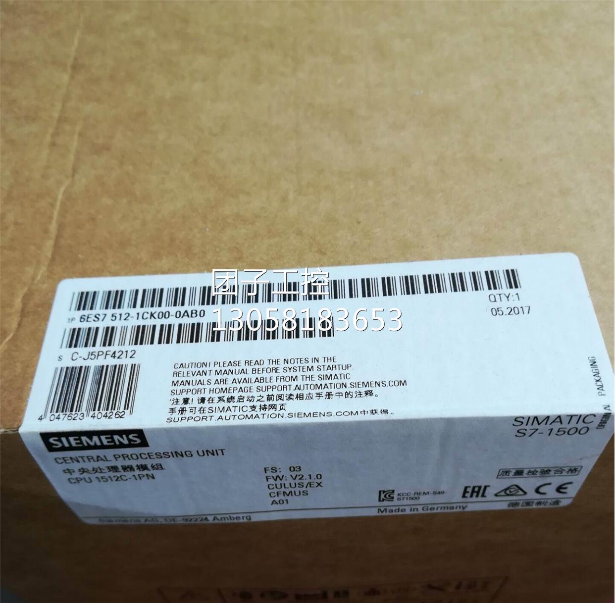 ！6ES7512-1CK01-0AB0西门子PLC S7-1500模块6ES75121CK010AB0询