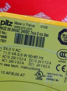 PILZ皮尔兹安全模块PNOZ X9安全继电器774605/774609/774606现货
