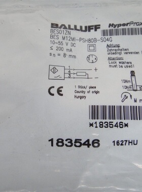 原装正品 BES01ZN BALLUFF巴鲁夫 BESM12MI-PSH80B-S04G 激光打印