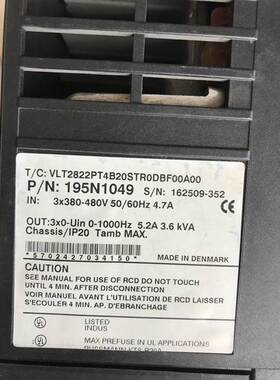 现货丹弗斯VLT2800 VLT2900系列 VLT2822PT4B P/N195N1049 2询价