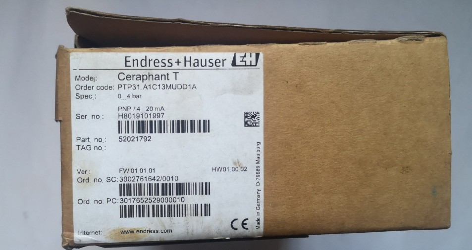 原装正品全新原装E+H压力变送器PTP31-A1C13MUDD1A 原装包装盒询