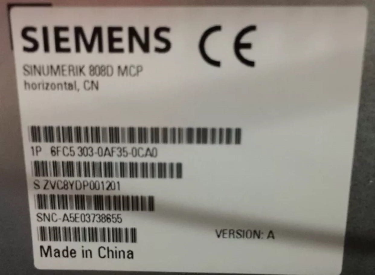 6FC5303-0AF35-0CA0 808D ADVANCED 操作面板MCP现货拍前询价