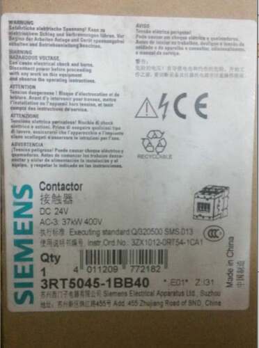 3RT5044/5045/5046-1BB40 1B..0 DC24V直流接触器询价