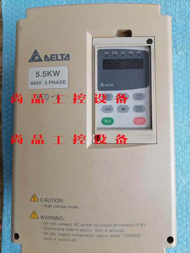 台达变频器ⅤFD055A43B拆机，功能完好，底角有破损询价