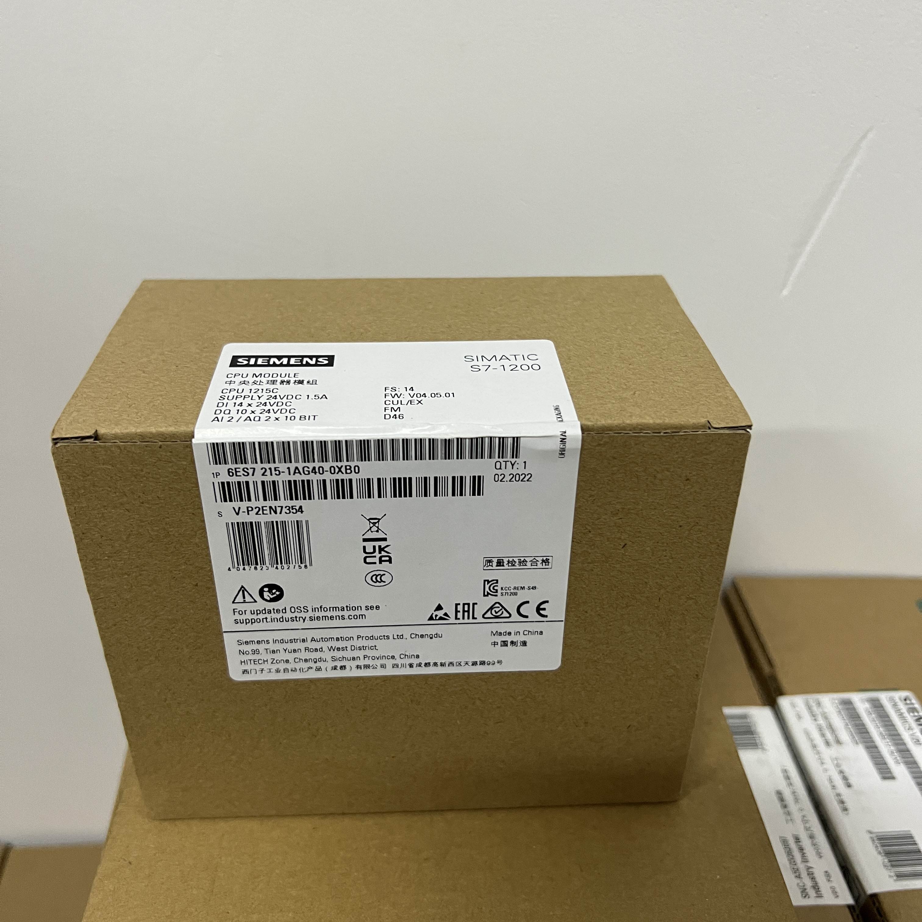 西门子 S7-1200 6ES7215-1BG/AG/HG40-0XB0 小型可编程控制器 CPU