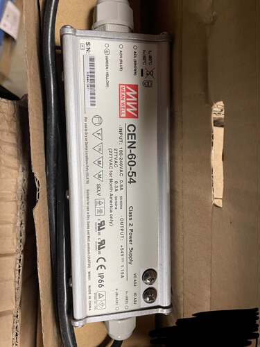 ！兴隆工控台湾明纬60Ｗ防水电源54V1.15A亮化工程电源CEN-60-54