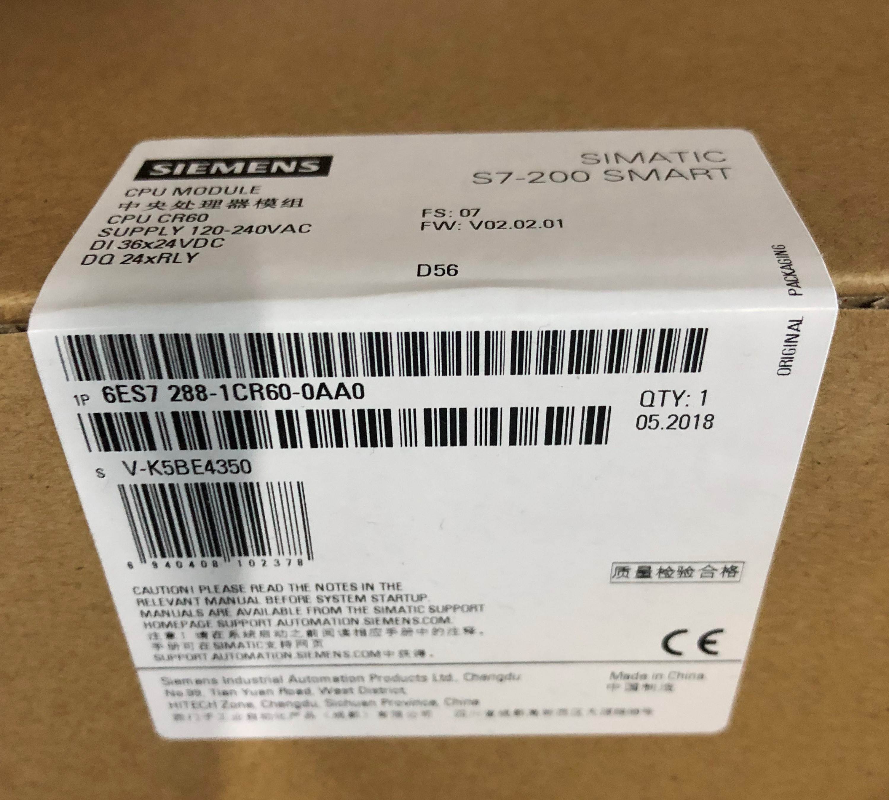6ES7288-1SR20-0AA0 SMART S7-200 CPU SR20 6ES7 288-1SR2O-OAAO