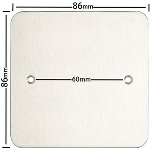86型全铜不锈钢盖板盲板 常规通用地插座盖板120