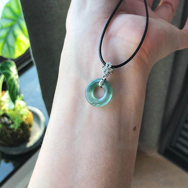 危料天然A货翡翠甜甜圈冰种蓝水深墨绿跑环裸石证书自然光带证书,珠宝/钻石/翡翠,颈饰,淘宝优惠券,粉丝福利购,淘宝优惠卷