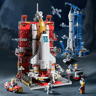 宇宙飞机科教积木益智3d儿童手工玩具生日礼物火箭系列航天员飞船