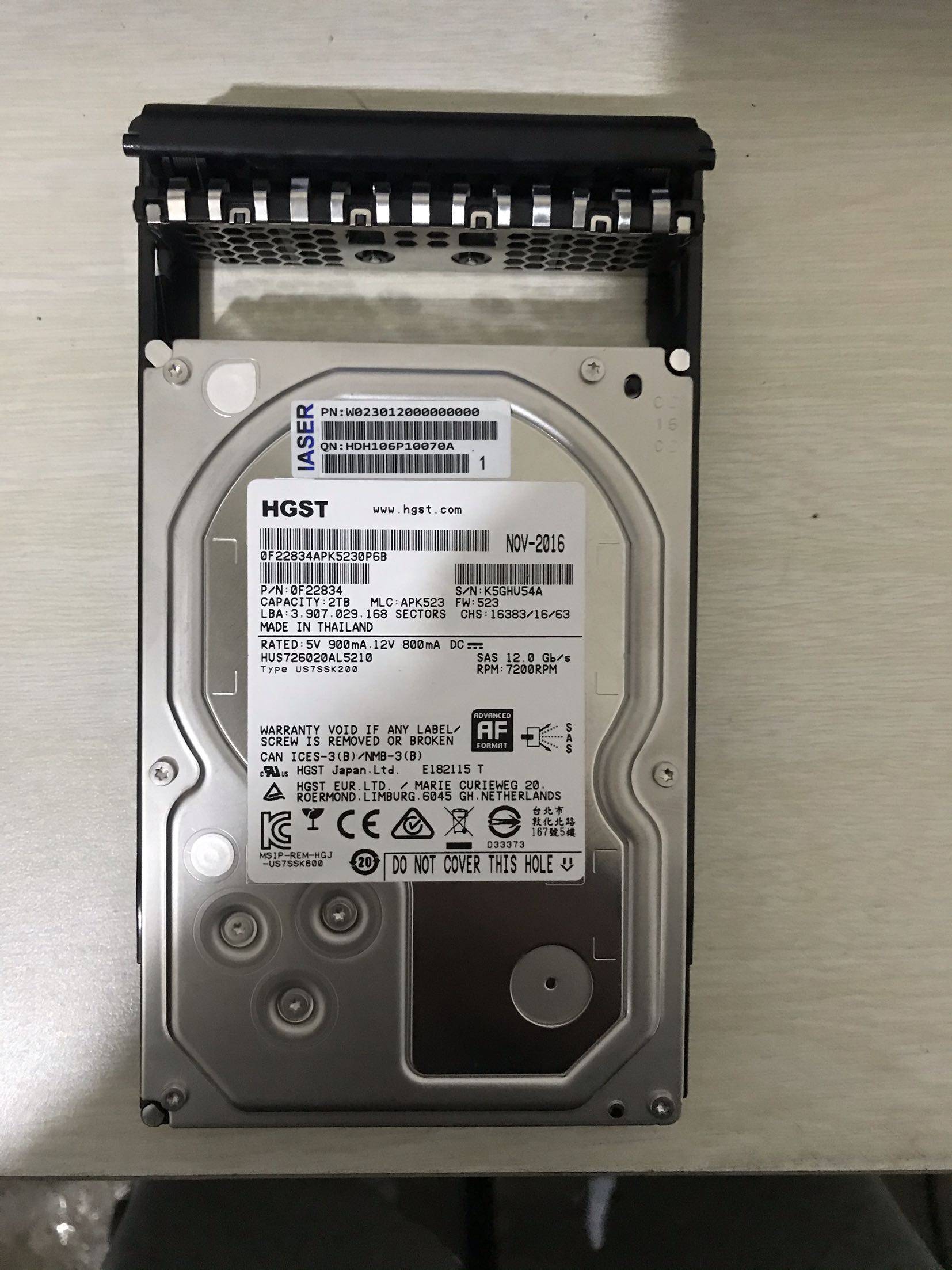 浪潮As520E-M1 AS510n  AS5300  2t  sas硬盘HUS726020AL5210