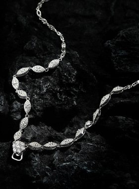 时尚925银闪耀靓丽万能链锁骨链