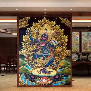 客厅新款diy满钻钻石画唐卡金刚金刚黑忿怒佛母空行母贴钻十字绣