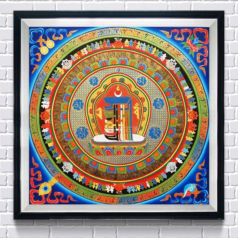 新款DIY方钻满钻钻石画唐卡坛城六字十相自在手工贴钻点钻十字绣