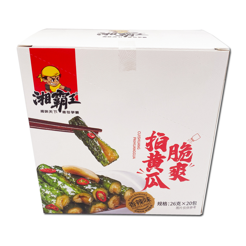 湘霸王脆爽拍黄瓜26g*20包零食小吃休闲食品小包装即食酱菜脆黄瓜
