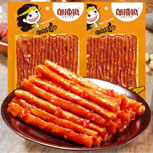 邬辣妈酒鬼豆筋长辣条手撕素牛排