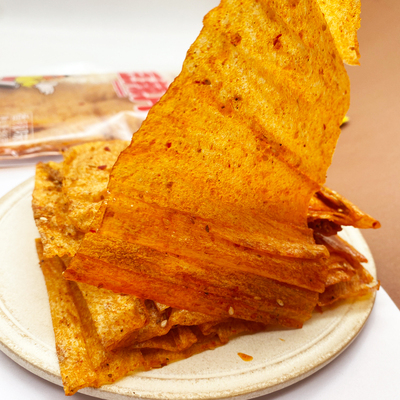 周再德周氏豆辣片手撕豆皮辣条湖南平江特产零食小吃休闲食品