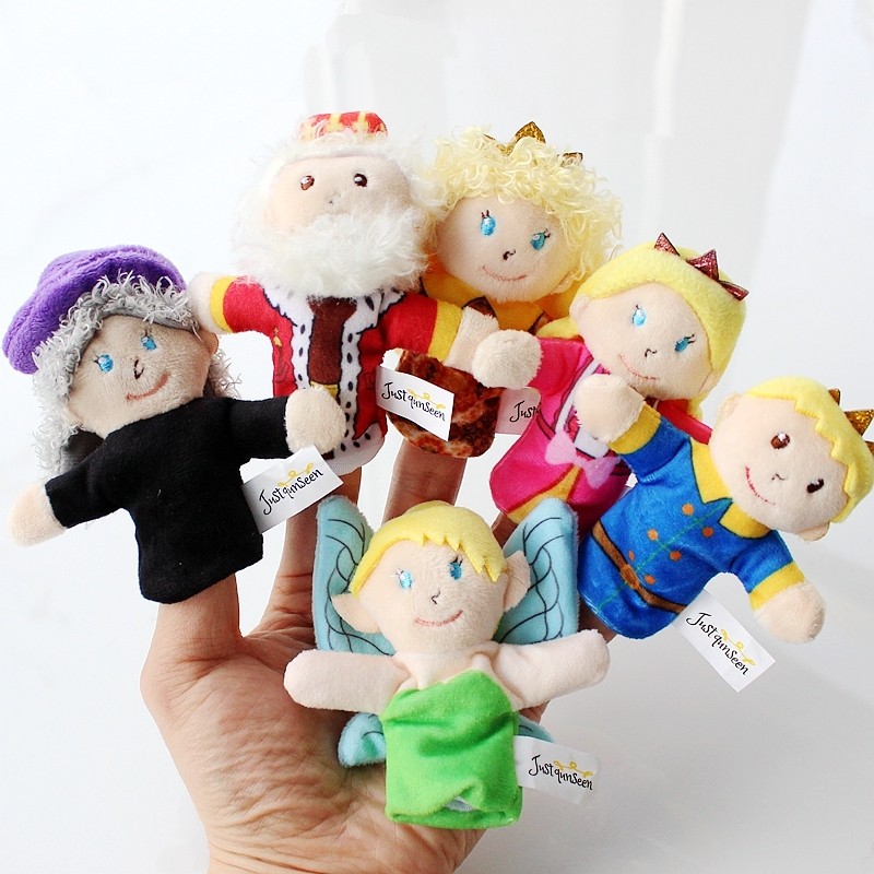 童话故事系列小指偶国王公主王子手指玩偶幼儿园儿童早教毛绒玩具