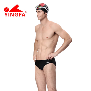 英发泳裤男三角游泳裤男士专业训练竞速比赛男款成人速干耐氯泳裤