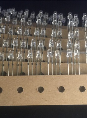 f3白发蓝高亮灯珠led分光编带打AI3mm自动插件带卡位卡点蓝色led