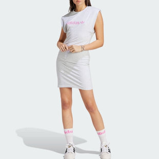 简约修身 连衣裙IC3081 三叶草女子运动休闲圆领无袖 Adidas官方正品