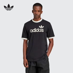 T恤圆领JC8372 JC8371 男子运动休闲短袖 adidas阿迪达斯三叶草新款