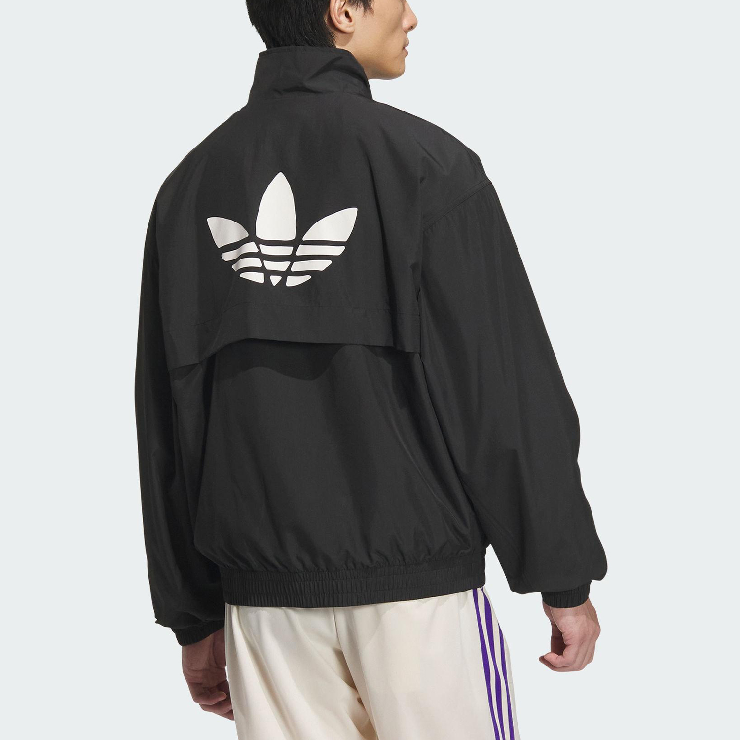 阿迪达斯/Adidas男士立领三叶草宽松梭织运动外套JN1660 KA8012