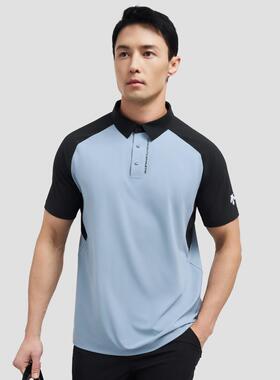迪桑特 DESCENTE 运动健身男士速干短袖凉感防晒POLO衫D5231TPS56