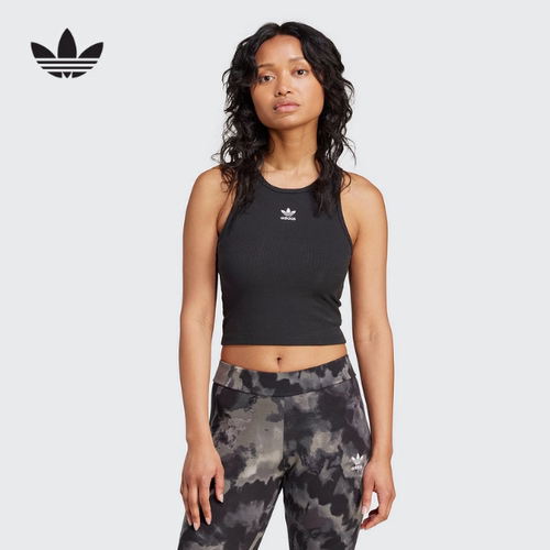 Adidas阿迪达斯三叶草新款运动修身背心无袖T恤JC9007/IW5736