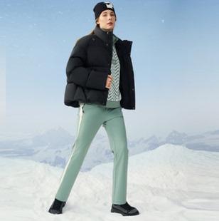 DESCENTE/迪桑特女款经典防风防水科技内衬面包羽绒服D4432SDJ96