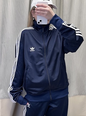 adidas三叶草男款经典条纹立领复古夹克外套IR9893 IM9471 IJ7058