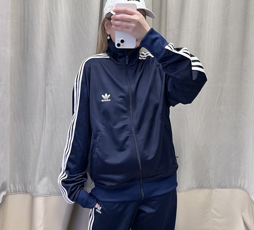 adidas三叶草男款经典条纹立领复古夹克外套IR9893 IM9471 IJ7058