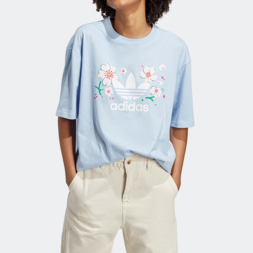 Adidas女子运动休闲圆领短袖T恤