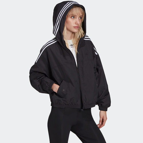 Adidas三叶草女子休闲连帽防风