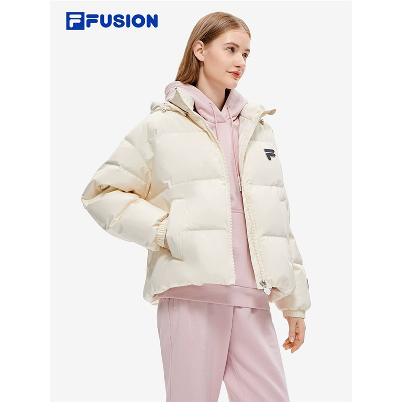 FILA 斐乐女子冬季时尚休闲宽松连帽羽绒服保暖外套T11W346902F