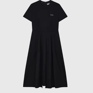 斐乐/FILA女子针织连衣裙25夏季时尚休闲舒适收腰长裙F51W439301F
