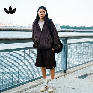 Adidas官方正品 男女运动连帽夹克外套IK8648IK8647 三叶草2023冬季