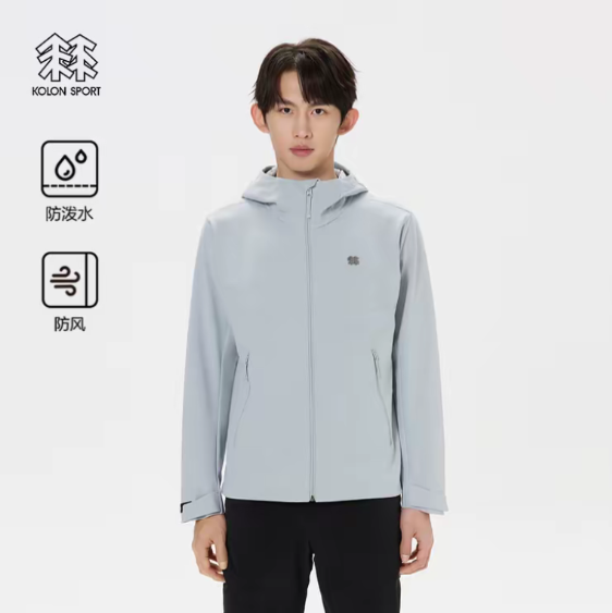 可隆KOLON防风拉绒软壳夹克